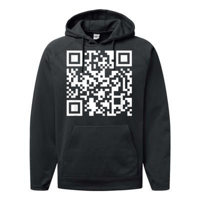 Funny Qr President Trump Dance Code Performance Fleece Hoodie