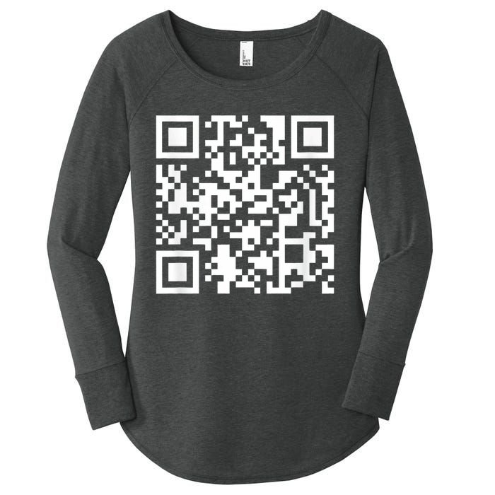 Funny Qr President Trump Dance Code Women's Perfect Tri Tunic Long Sleeve Shirt