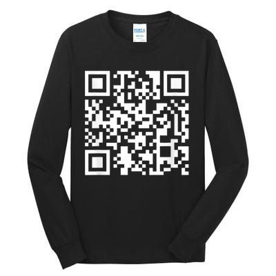 Funny Qr President Trump Dance Code Tall Long Sleeve T-Shirt