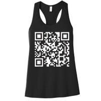 Funny Qr President Trump Dance Code Women's Racerback Tank