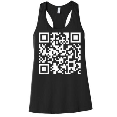 Funny Qr President Trump Dance Code Women's Racerback Tank