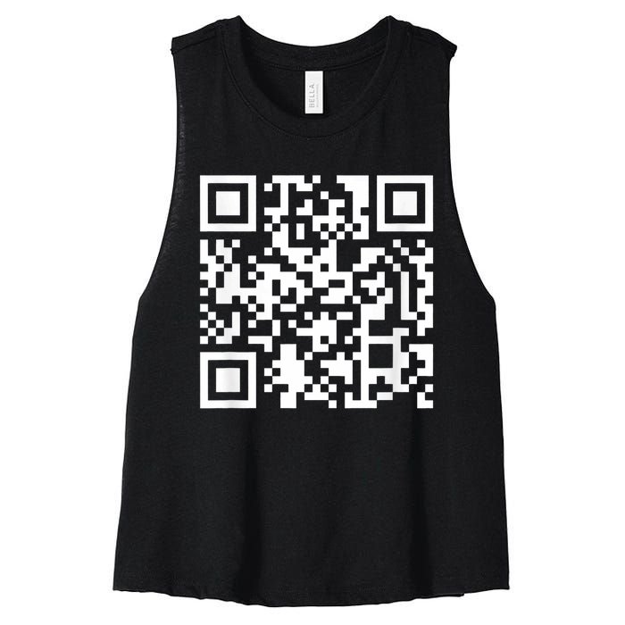 Funny Qr President Trump Dance Code Women's Racerback Cropped Tank