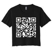 Funny Qr President Trump Dance Code Women's Crop Top Tee