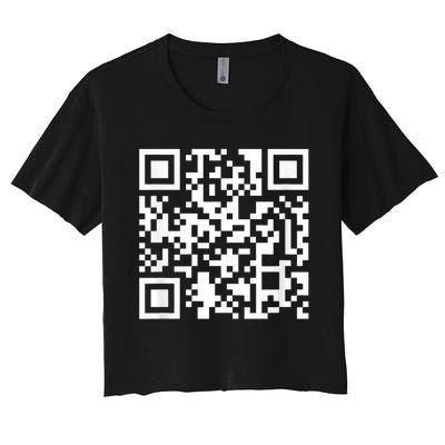 Funny Qr President Trump Dance Code Women's Crop Top Tee