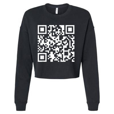 Funny Qr President Trump Dance Code Cropped Pullover Crew