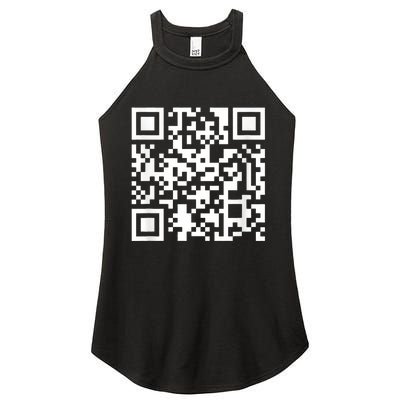 Funny Qr President Trump Dance Code Women's Perfect Tri Rocker Tank