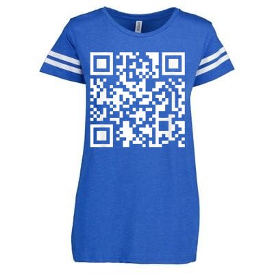 Funny Qr President Trump Dance Code Enza Ladies Jersey Football T-Shirt