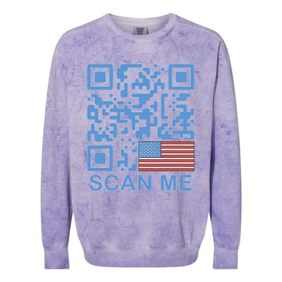 Funny Qr President Trump Dance Code 4547 Maga Trump 2024 Colorblast Crewneck Sweatshirt