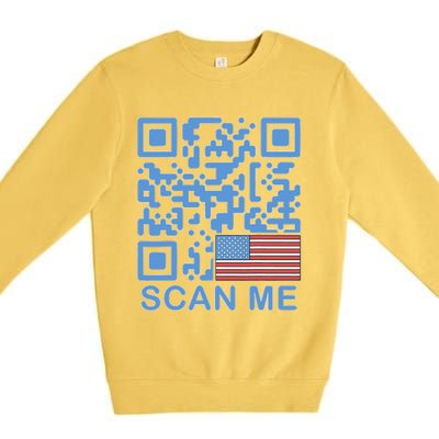 Funny Qr President Trump Dance Code 4547 Maga Trump 2024 Premium Crewneck Sweatshirt