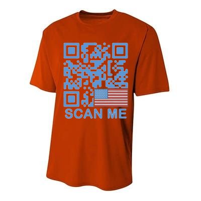 Funny Qr President Trump Dance Code 4547 Maga Trump 2024 Performance Sprint T-Shirt