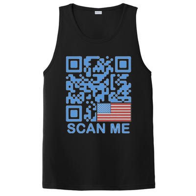 Funny Qr President Trump Dance Code 4547 Maga Trump 2024 PosiCharge Competitor Tank