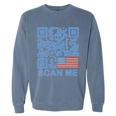 Funny Qr President Trump Dance Code 4547 Maga Trump 2024 Garment-Dyed Sweatshirt