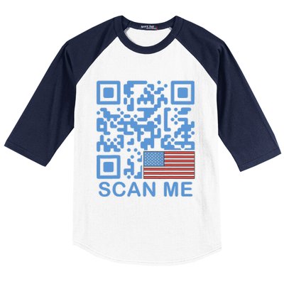 Funny Qr President Trump Dance Code 4547 Maga Trump 2024 Baseball Sleeve Shirt