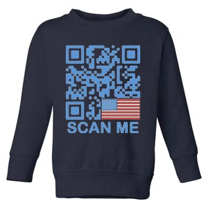 Funny Qr President Trump Dance Code 4547 Maga Trump 2024 Toddler Sweatshirt