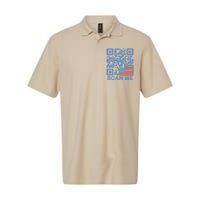 Funny Qr President Trump Dance Code 4547 Maga Trump 2024 Softstyle Adult Sport Polo