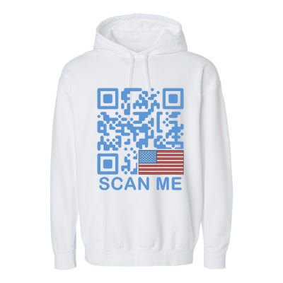 Funny Qr President Trump Dance Code 4547 Maga Trump 2024 Garment-Dyed Fleece Hoodie