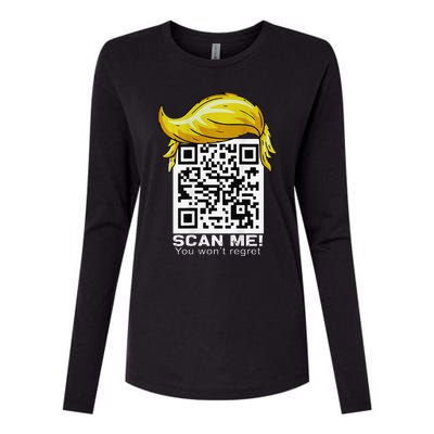 Funny Qr President Trump 4547trump Dancing Code Womens Cotton Relaxed Long Sleeve T-Shirt