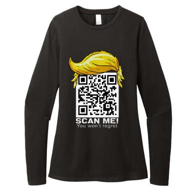 Funny Qr President Trump 4547trump Dancing Code Womens CVC Long Sleeve Shirt