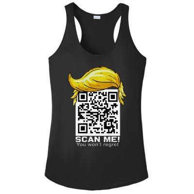 Funny Qr President Trump 4547trump Dancing Code Ladies PosiCharge Competitor Racerback Tank