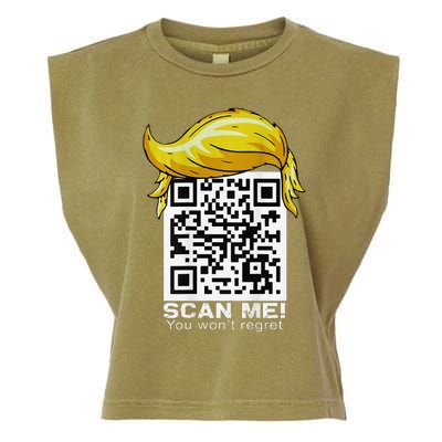 Funny Qr President Trump 4547trump Dancing Code Garment-Dyed Women's Muscle Tee