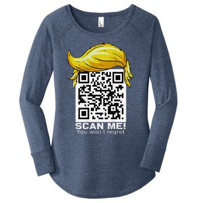 Funny Qr President Trump 4547trump Dancing Code Women's Perfect Tri Tunic Long Sleeve Shirt