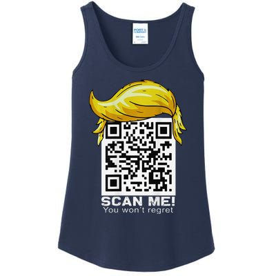 Funny Qr President Trump 4547trump Dancing Code Ladies Essential Tank