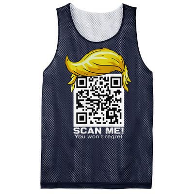 Funny Qr President Trump 4547trump Dancing Code Mesh Reversible Basketball Jersey Tank