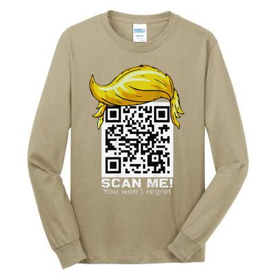 Funny Qr President Trump 4547trump Dancing Code Tall Long Sleeve T-Shirt