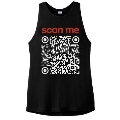 Funny Qr President Trump Dance Code Trump 4547 Ladies PosiCharge Tri-Blend Wicking Tank