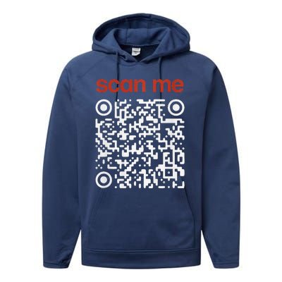 Funny Qr President Trump Dance Code Trump 4547 Performance Fleece Hoodie