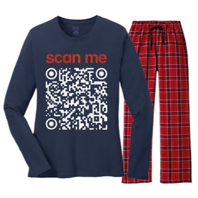 Funny Qr President Trump Dance Code Trump 4547 Women's Long Sleeve Flannel Pajama Set 