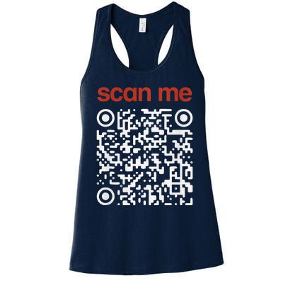 Funny Qr President Trump Dance Code Trump 4547 Women's Racerback Tank