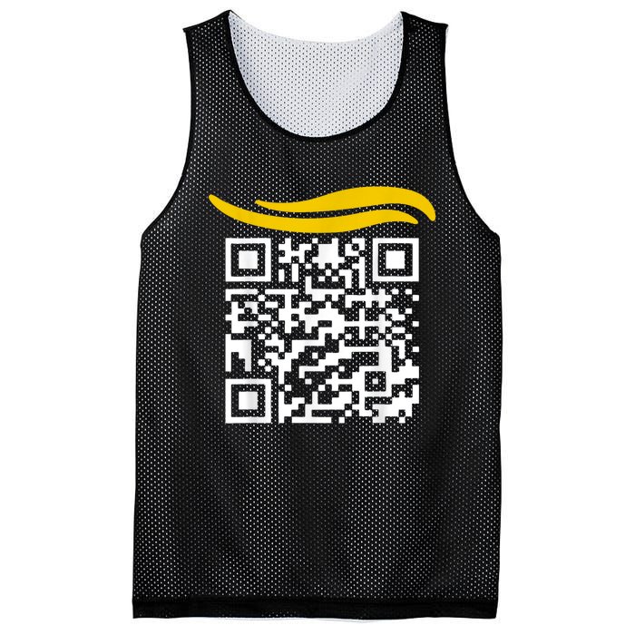 Funny Qr President Trump Dance Code Mesh Reversible Basketball Jersey Tank