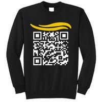 Funny Qr President Trump Dance Code Tall Sweatshirt