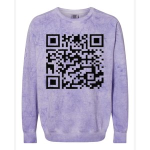 Funny Qr President Donald Trump Dancing Code Colorblast Crewneck Sweatshirt