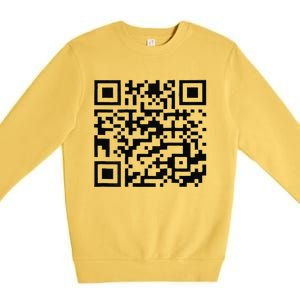 Funny Qr President Donald Trump Dancing Code Premium Crewneck Sweatshirt