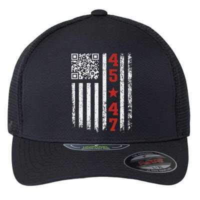 Funny Qr President Trump Dance Code Flexfit Unipanel Trucker Cap