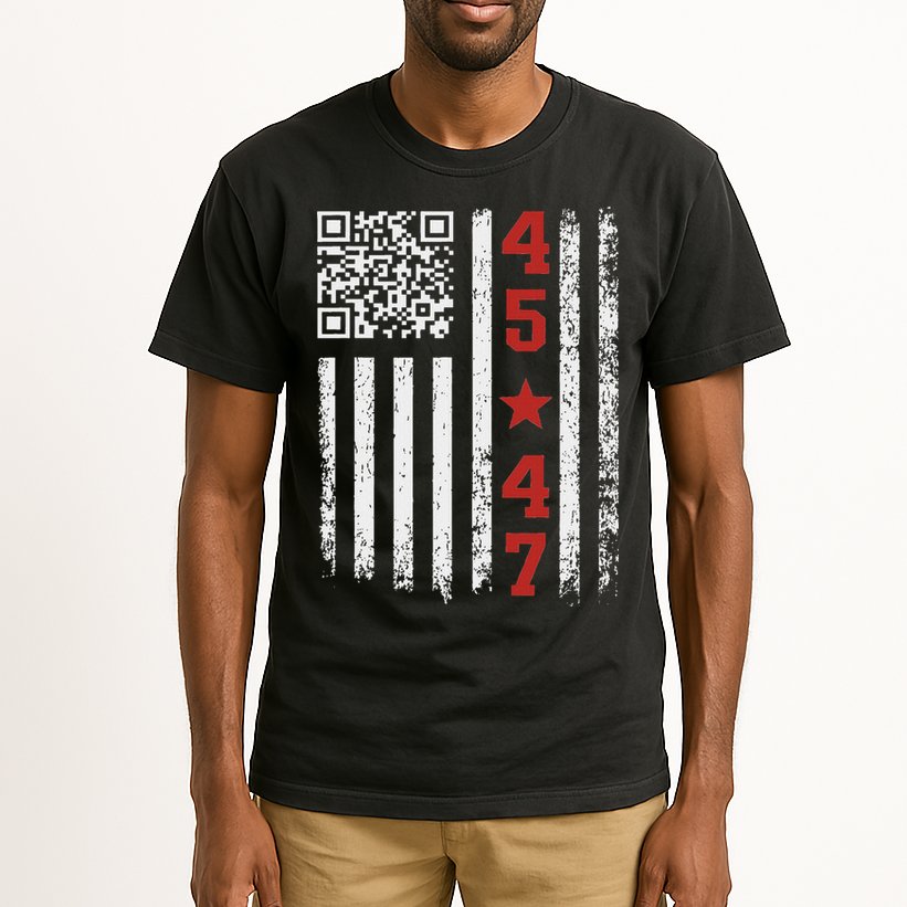 Funny Qr President Trump Dance Code Tall T-Shirt