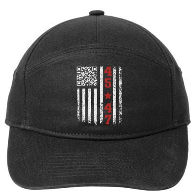 Funny Qr President Trump Dance Code 7-Panel Snapback Hat