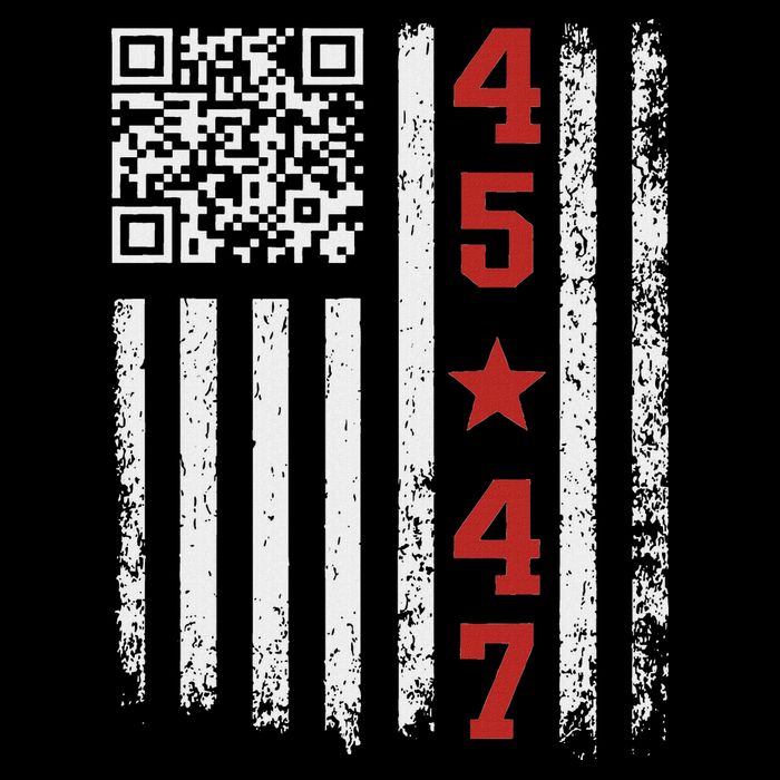 Funny Qr President Trump Dance Code Drawstring Bag