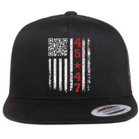 Funny Qr President Trump Dance Code Flat Bill Trucker Hat