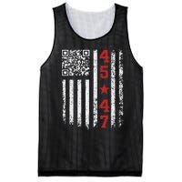 Funny Qr President Trump Dance Code Mesh Reversible Basketball Jersey Tank