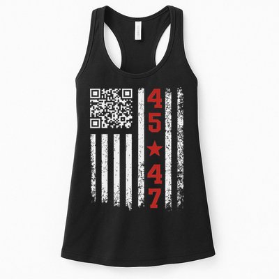 Funny Qr President Trump Dance Code Womens Tank Top