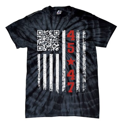Funny Qr President Trump Dance Code Tie-Dye T-Shirt