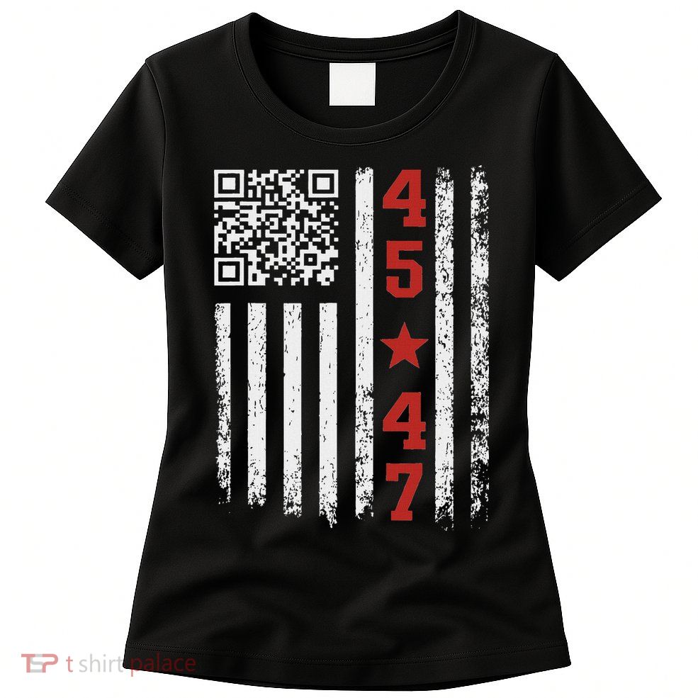 Funny Qr President Trump Dance Code Womens T-Shirt