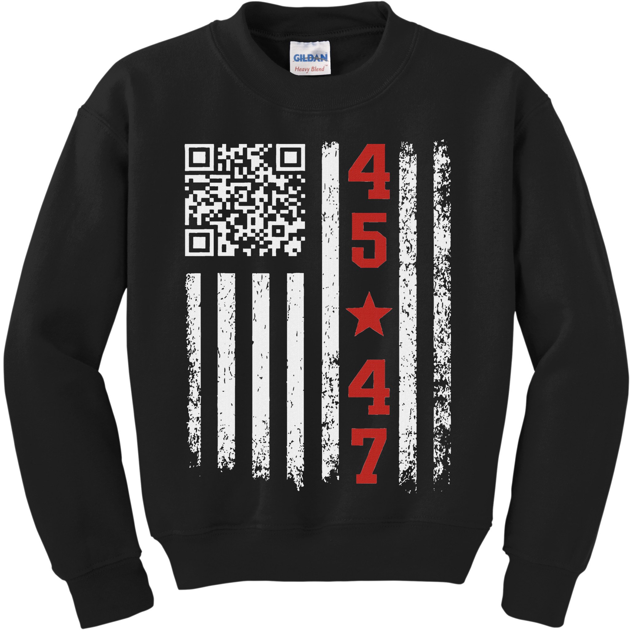 Funny Qr President Trump Dance Code Kids Sweatshirt