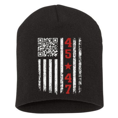 Funny Qr President Trump Dance Code Short Acrylic Beanie