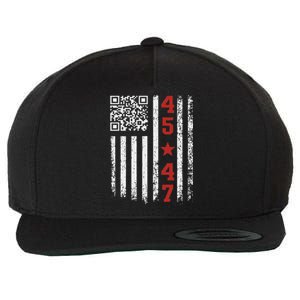 Funny Qr President Trump Dance Code Wool Snapback Cap