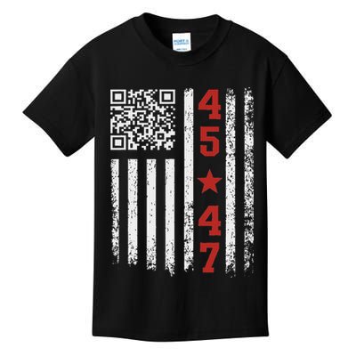 Funny Qr President Trump Dance Code Kids T-Shirt