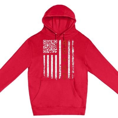 Funny Qr President Trump Dance Code Premium Pullover Hoodie